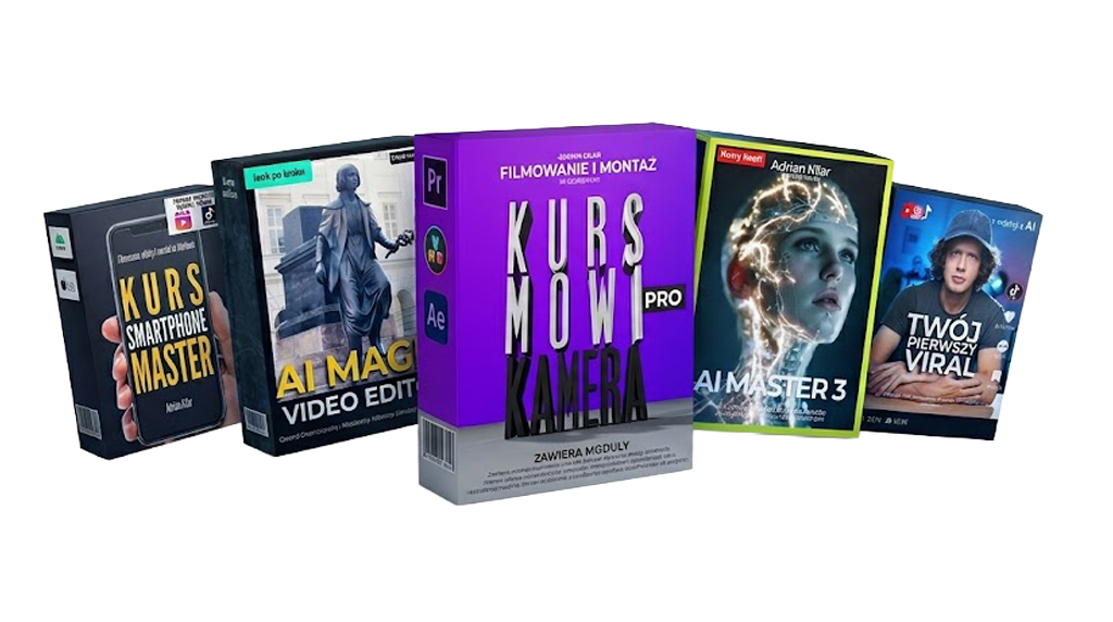 Pakiet szkoleń Premium Pack: filmowanie, montaż, narzędzia AI i tworzenie treści